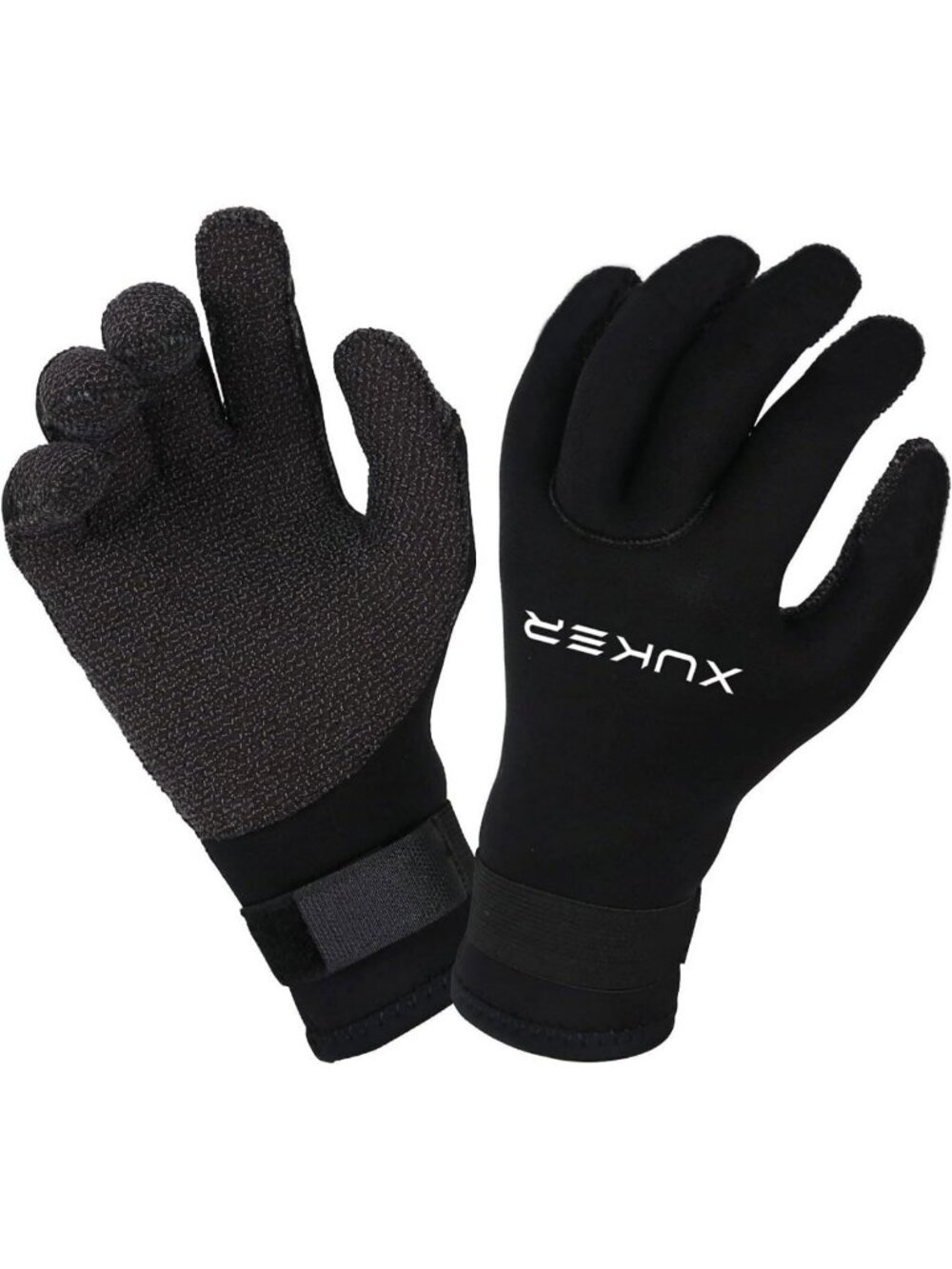 Neoprene Water Gloves 3mm & 5mm, Five Finger Design for Men & Women, Swim & Dive